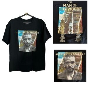Justin Timberlake Man Of The Woods Tour Black T-Shirt Men’s Size Large